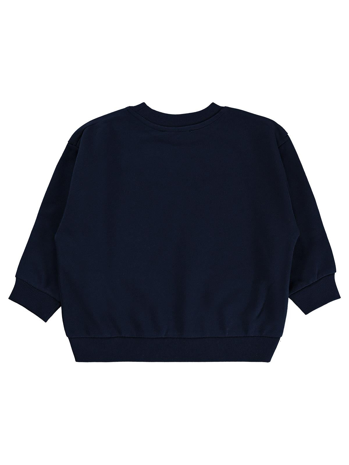 Civil Erkek Çocuk 26 Baskılı Sweatshirt | 2 İp Uzun Kol Bisiklet Yaka | Okul Kreş ve Günlük Kullanım - Lacivert