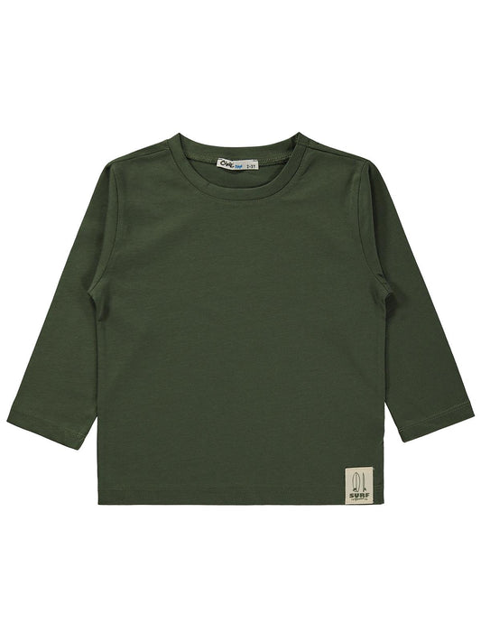 Civil Boys Erkek Çocuk Basic Uzun Kol Sweatshirt Km | Süprem Uzun Kol | Okul Kreş ve Günlük Kullanım - Haki