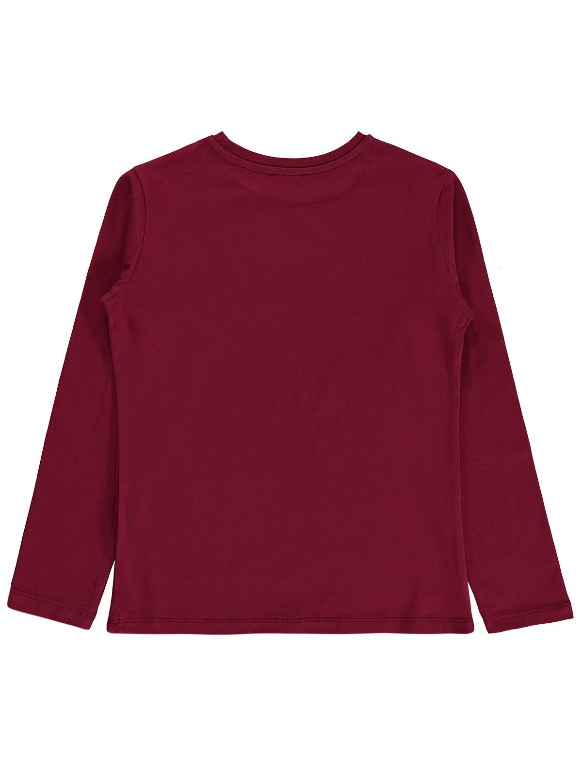 Civil Girls Hello Baskılı 10-13 Yaş Sweatshirt - Bordo