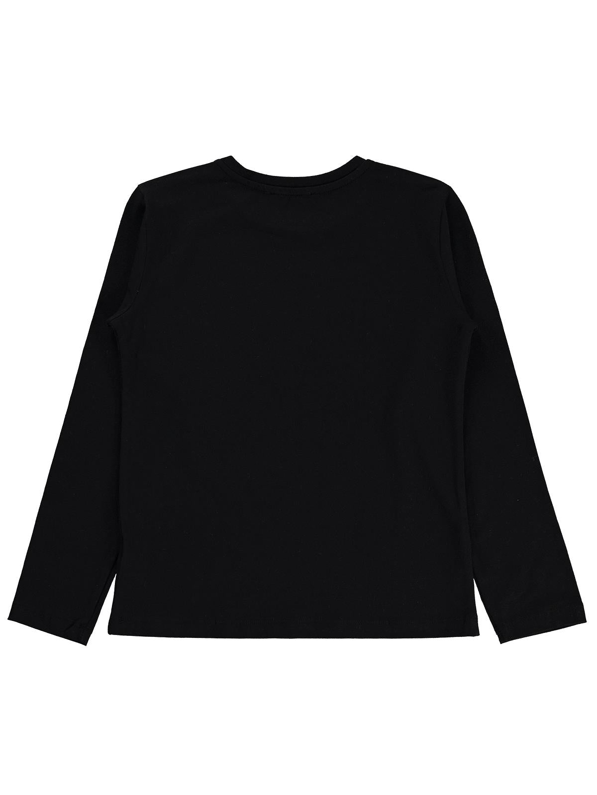 Civil Girls Wake You Happy Baskılı 10-13 Yaş Sweatshirt - Siyah