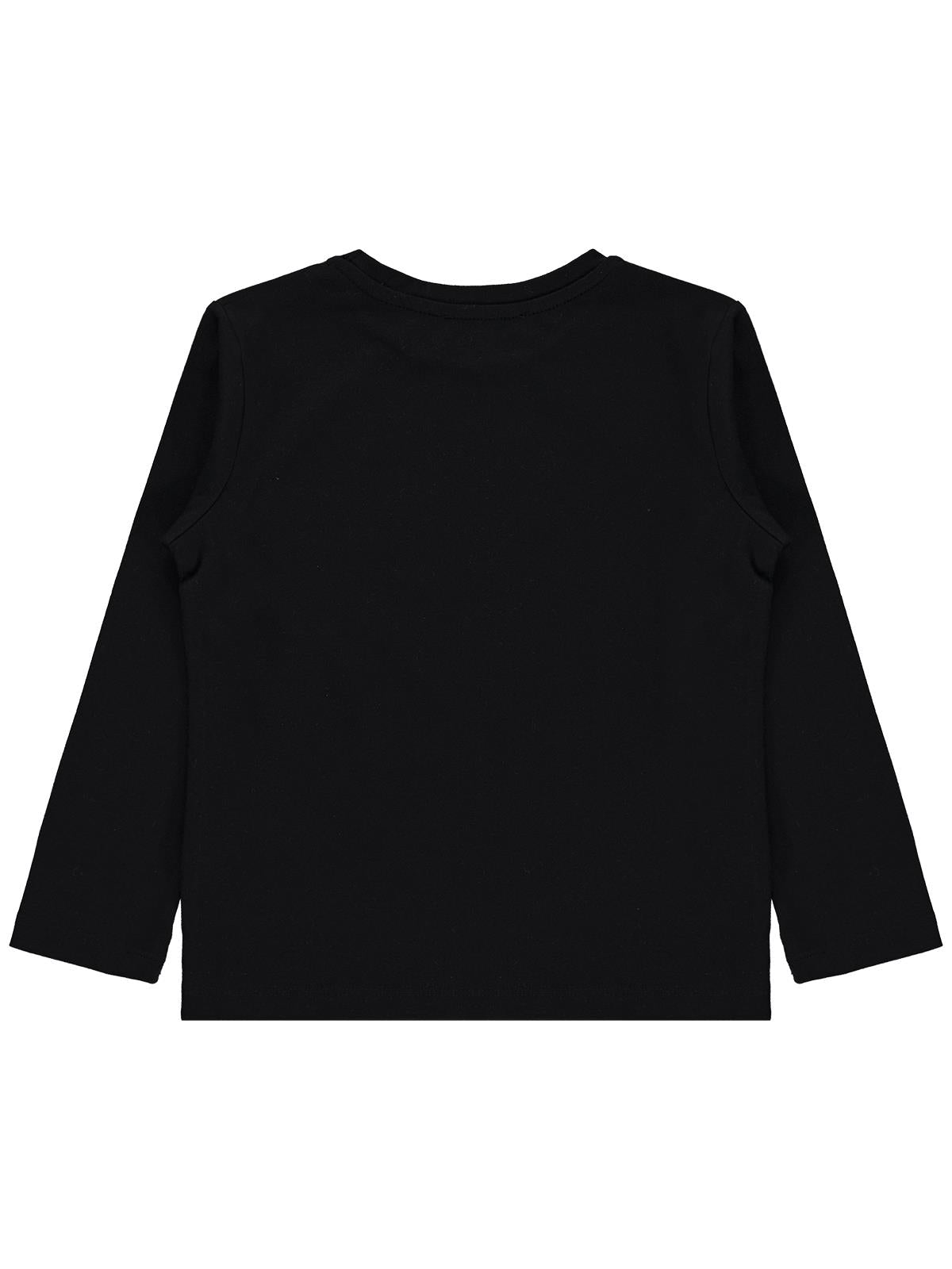 Civil Girls Flowers Baskılı 6-9 Yaş Sweatshirt - Siyah