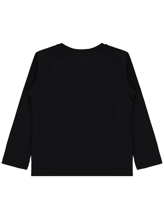 Civil Girls Flowers Baskılı 6-9 Yaş Sweatshirt - Siyah