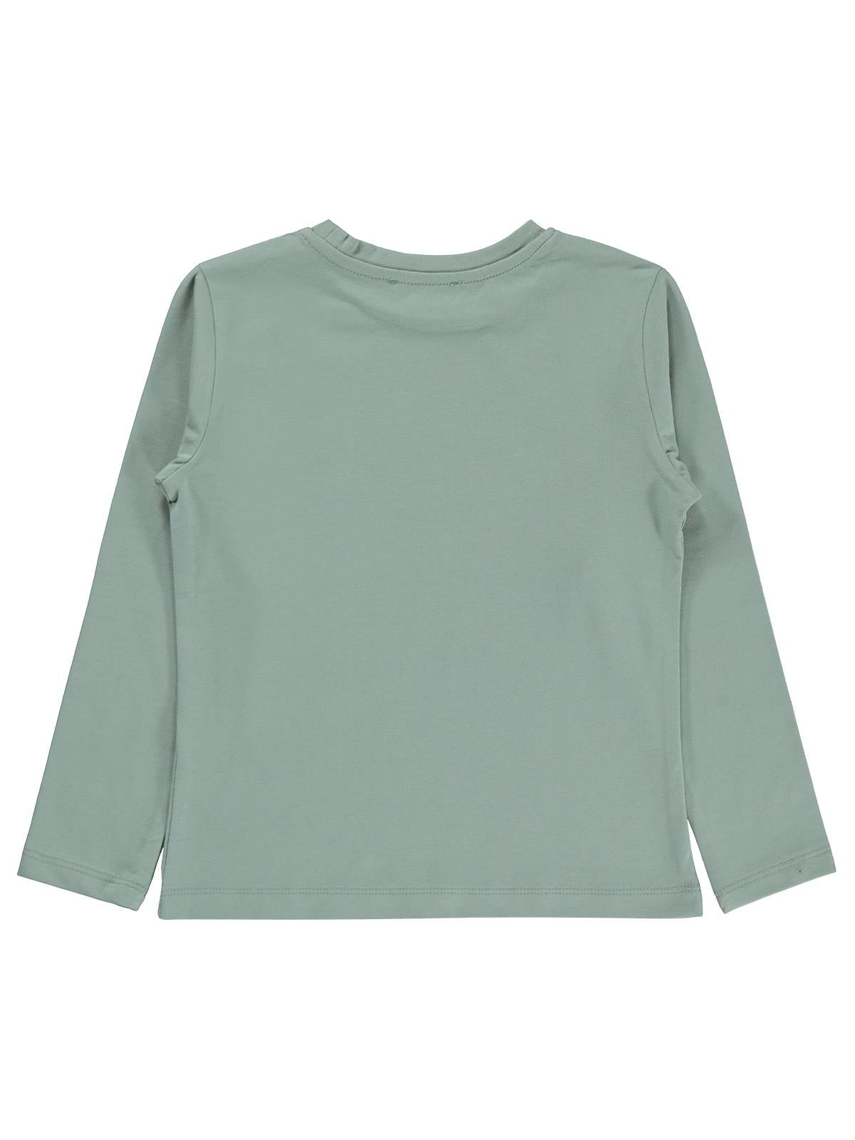 Civil Kız Çocuk Basic Sweatshirt | Likralı Süprem Uzun Kol | Okul Kreş ve Günlük Kullanım - Yeşil