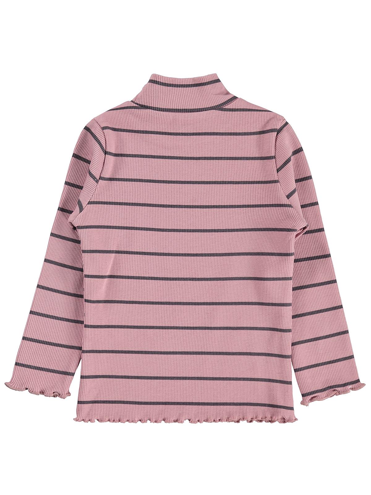 Civil Girls Çizgili Balıkçı Yaka 2-5 Yaş Sweatshirt - Pembe