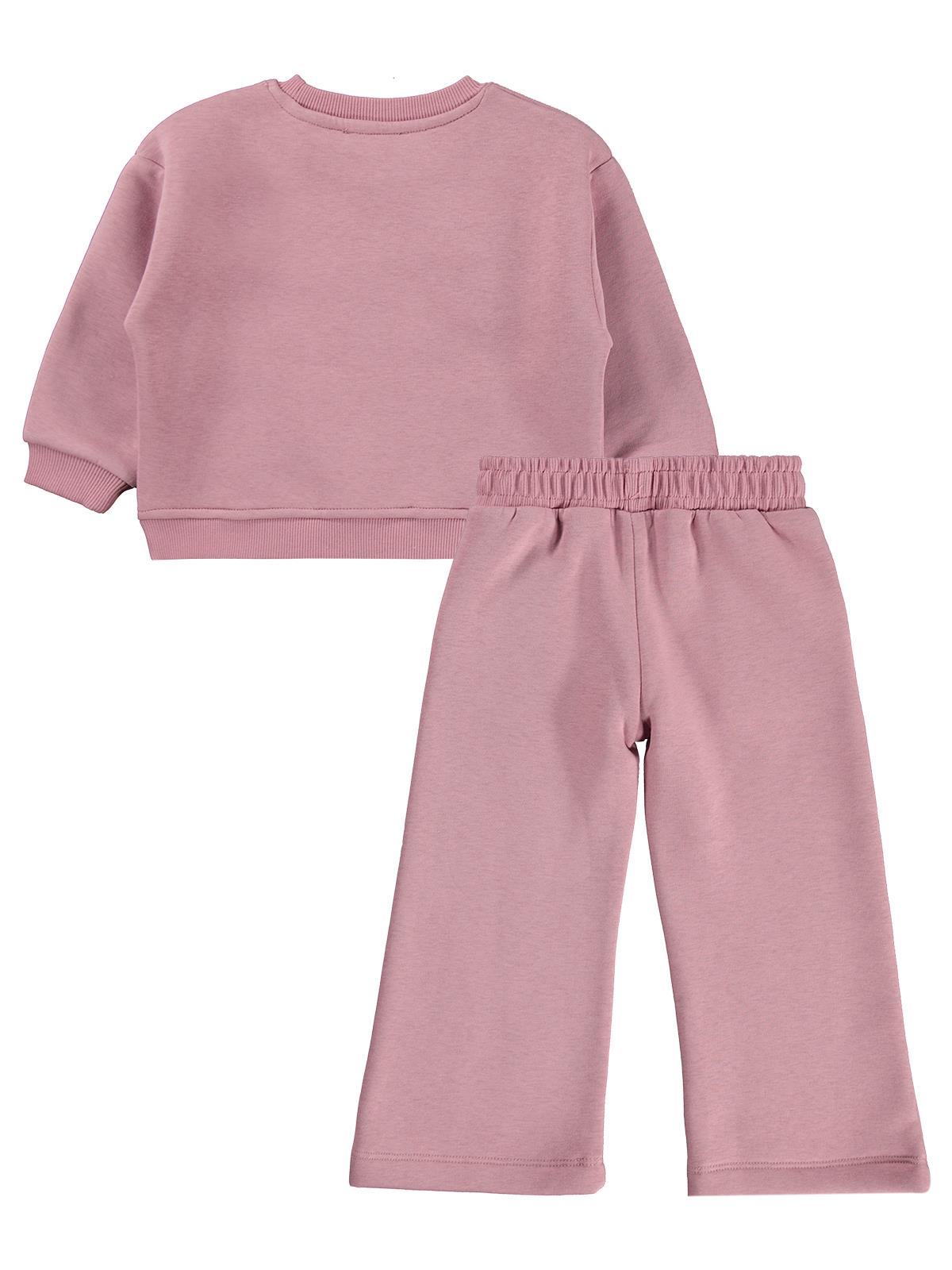 Civil Girls Kalp Nakışlı 2-5 Yaş Eşofman Takımı - Pembe