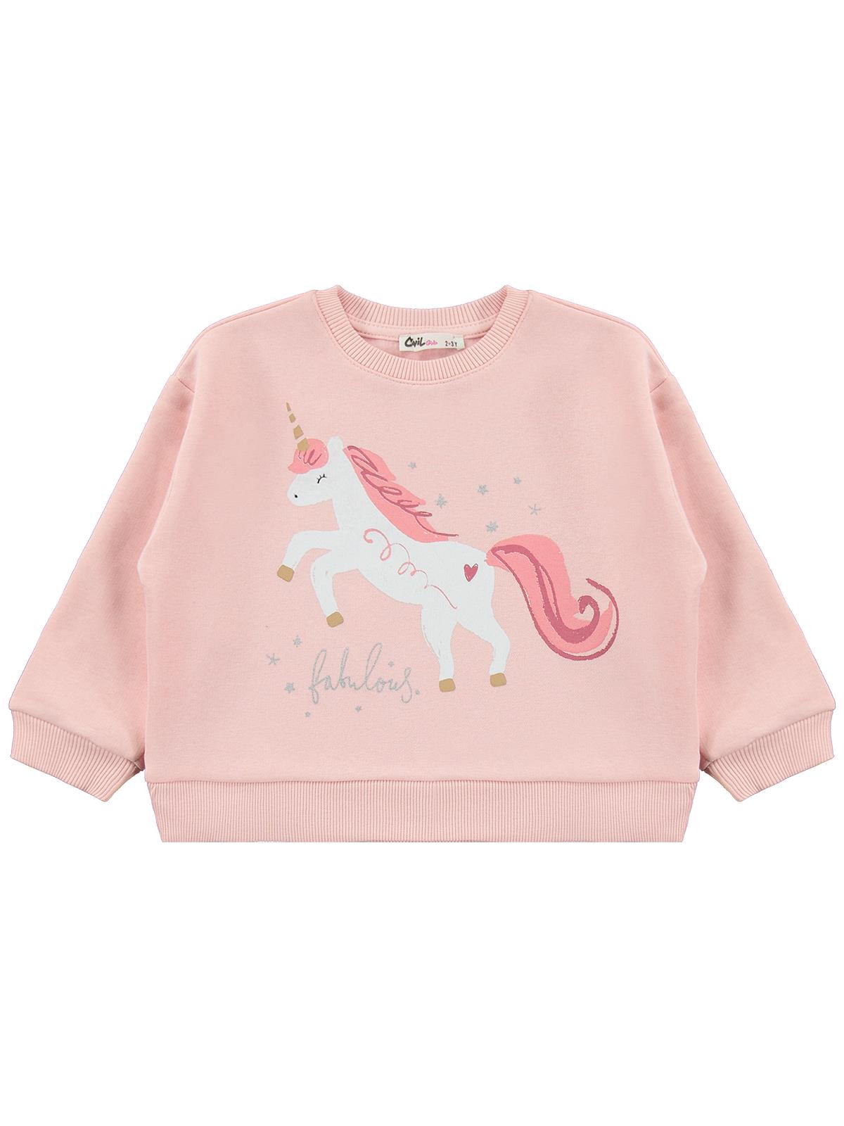 Civil Girls Unicorn Baskılı 2-5 Yaş Eşofman Takımı - Pembe