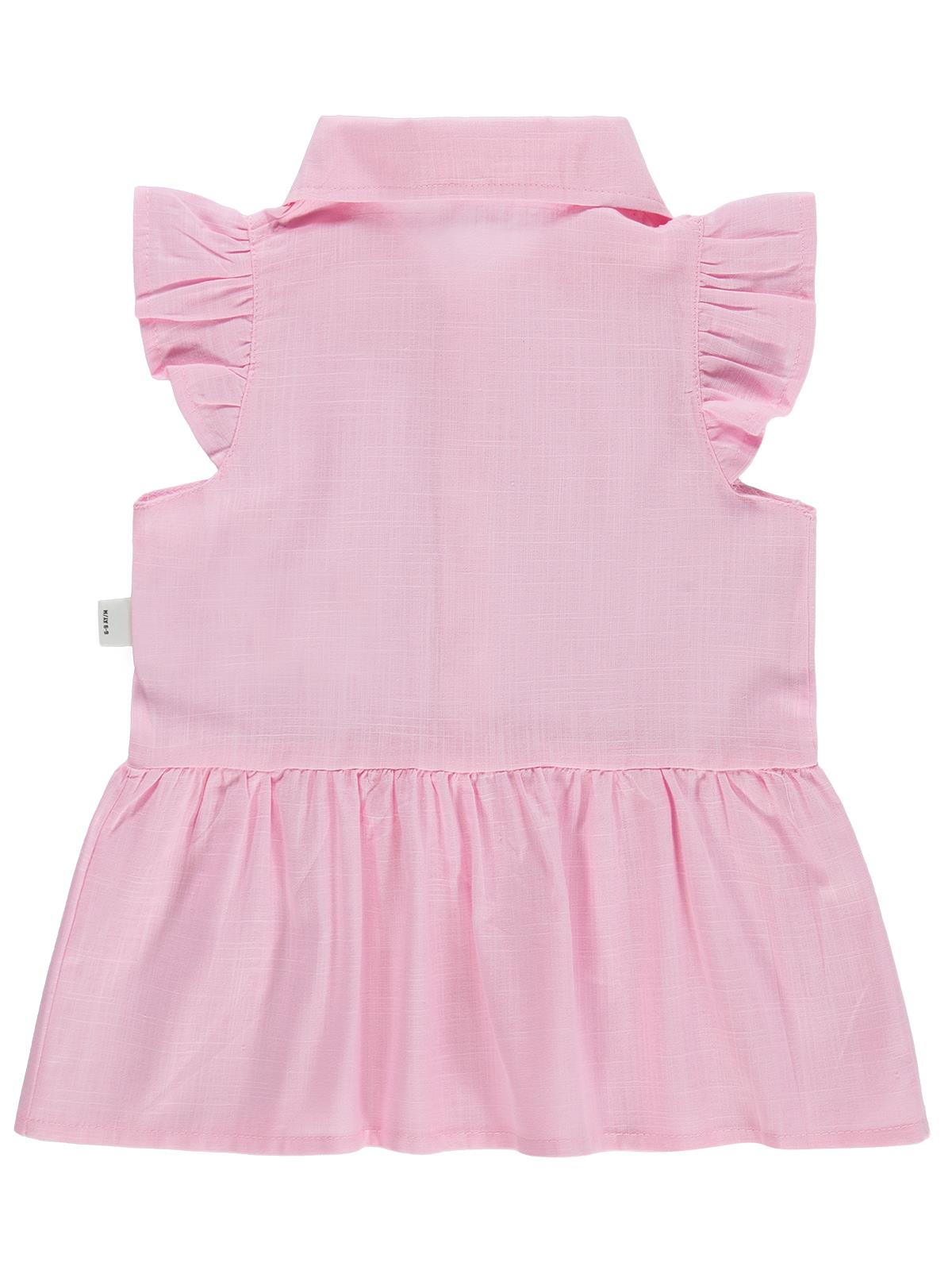Civil Baby Bebe Yakalı Düz 6-18 Ay Elbise - Pembe