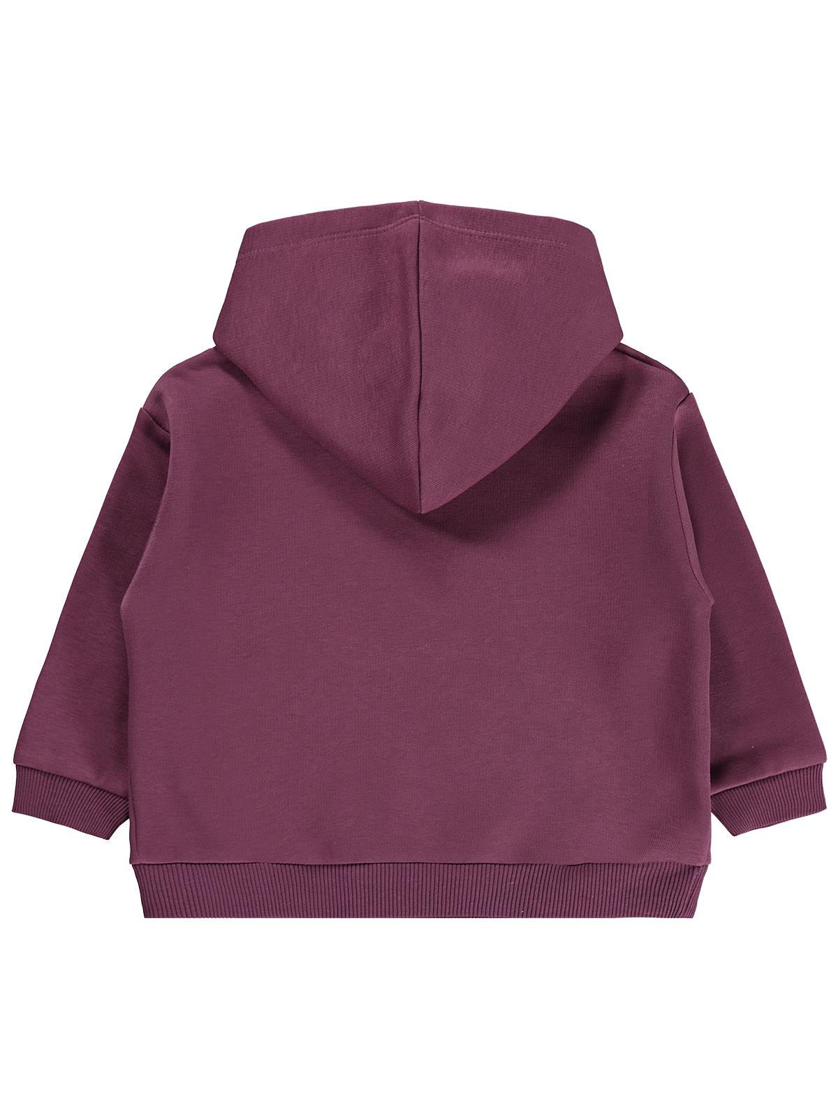 Civil Girls Kanguru Cepli Fırfırlı 2-5 Yaş Sweatshirt - Lila