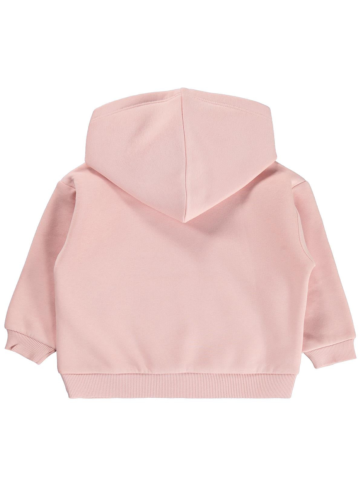 Civil Girls Kanguru Cepli Fırfırlı 2-5 Yaş Sweatshirt - Pembe