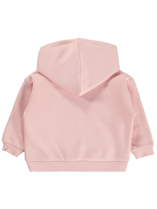 Civil Girls Kız Çocuk Kanguru Cepli Fırfırlı Sweatshirt | 3 İp Uzun Kol | Okul Kreş ve Günlük Kullanım - Pembe