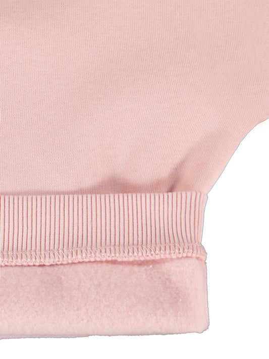 Civil Girls Kız Çocuk Kanguru Cepli Fırfırlı Sweatshirt | 3 İp Uzun Kol | Okul Kreş ve Günlük Kullanım - Pembe