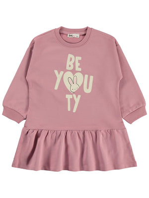 Civil Girls Be You TY Baskılı 2-5 Yaş Elbise - Pembe
