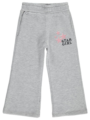 Civil Kız Çocuk Star Girl Baskılı Eşofman Altı | 3 İp Baskılı | Okul Kreş ve Günlük Kullanım - Gri