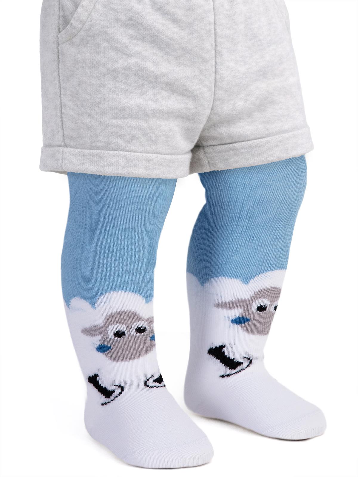 Civil Baby Kuzu  6-18 Ay Bebek Erkek  Külotlu Çorap - Mavi