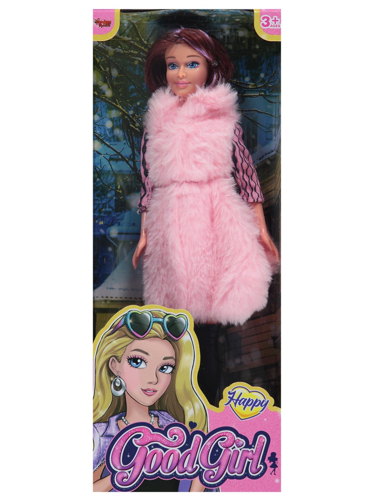 Vardem Kürklü Çizmeli  Oyuncak Bebek 29 Cm - Lila