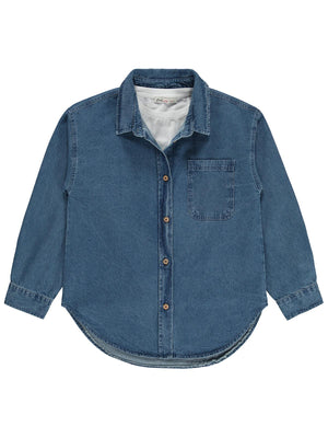 Civil Girls Denim 10-13 Yaş Gömlek - Mavi