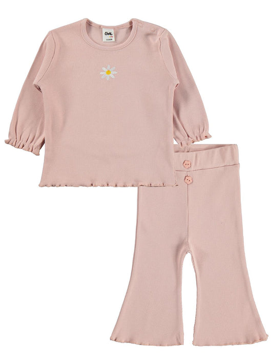 Civil Baby Papatya Nakışlı 6-18 Ay Takım - Pembe