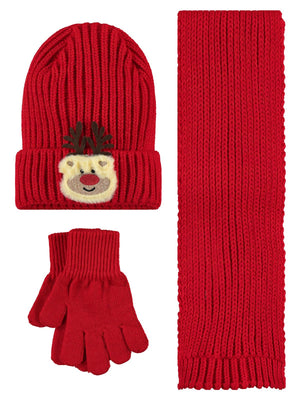 Civil Boys 2-5 Yaş Atkı Bere Eldiven Set - Kırmızı