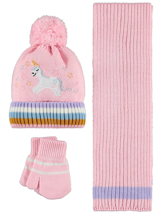 Civil Baby 6-18 Ay Atkı Bere Eldiven Set - Pembe