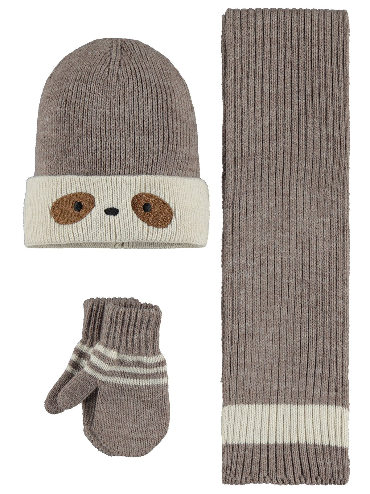Civil Baby 6-18 Ay Atkı Bere Eldiven Set - Gri