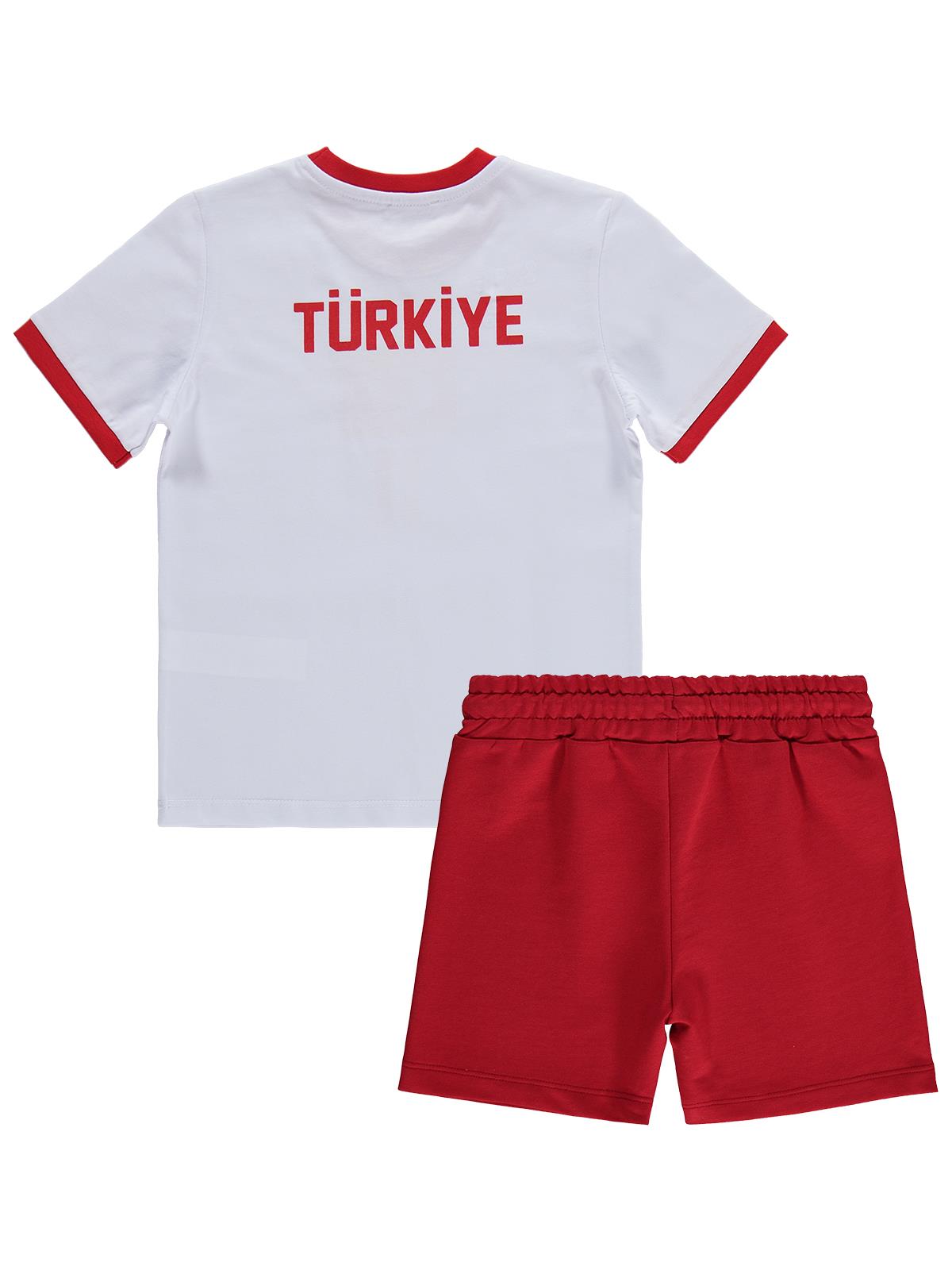 Civil Boys Türkiye Baskılı 2’li 6-9 Yaş Takım - Pamuk Forma - Beyaz