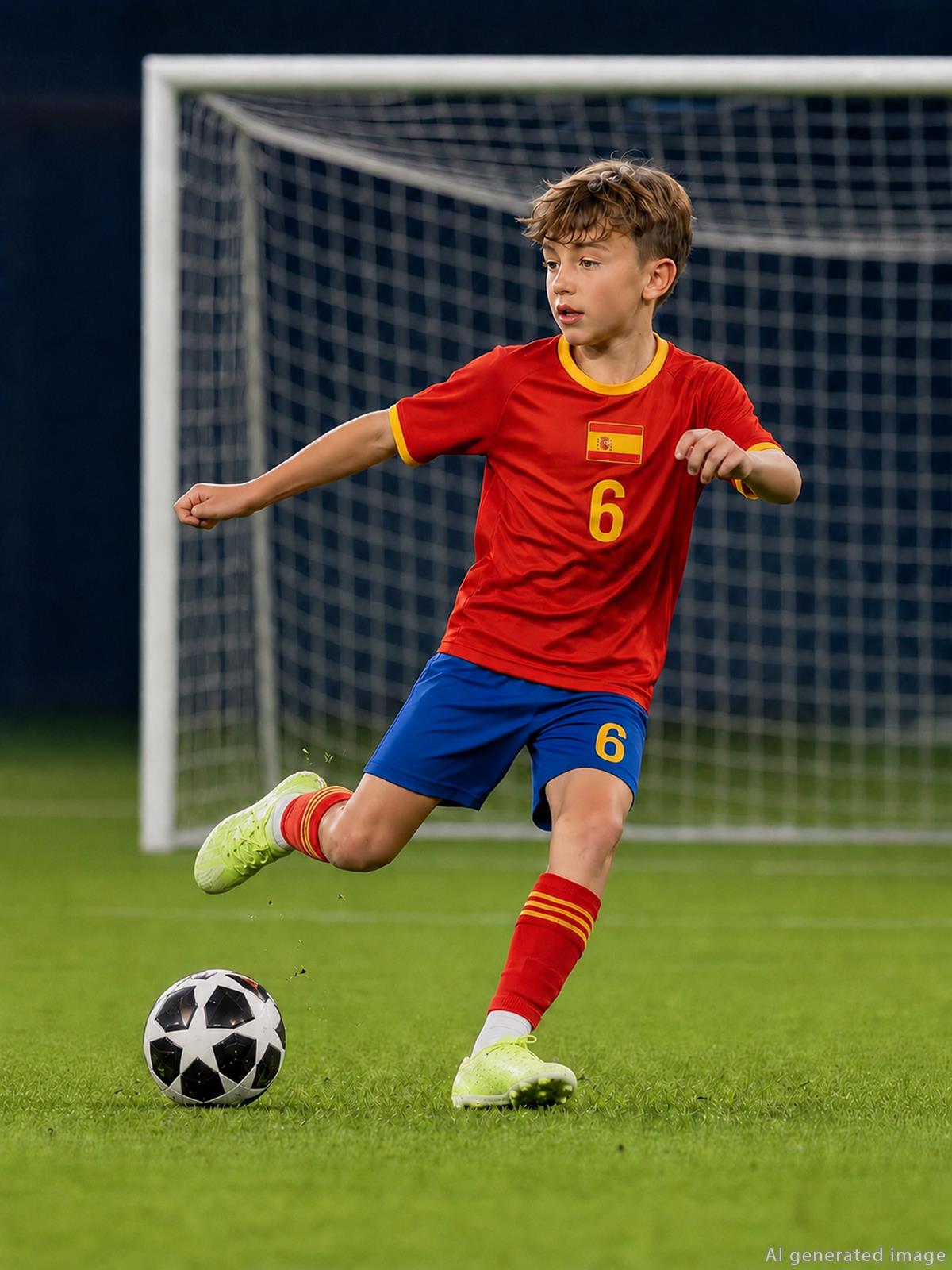 Civil Boys Spain Baskılı 2'li 6-9 Yaş Takım - Pamuk Forma - Kırmızı