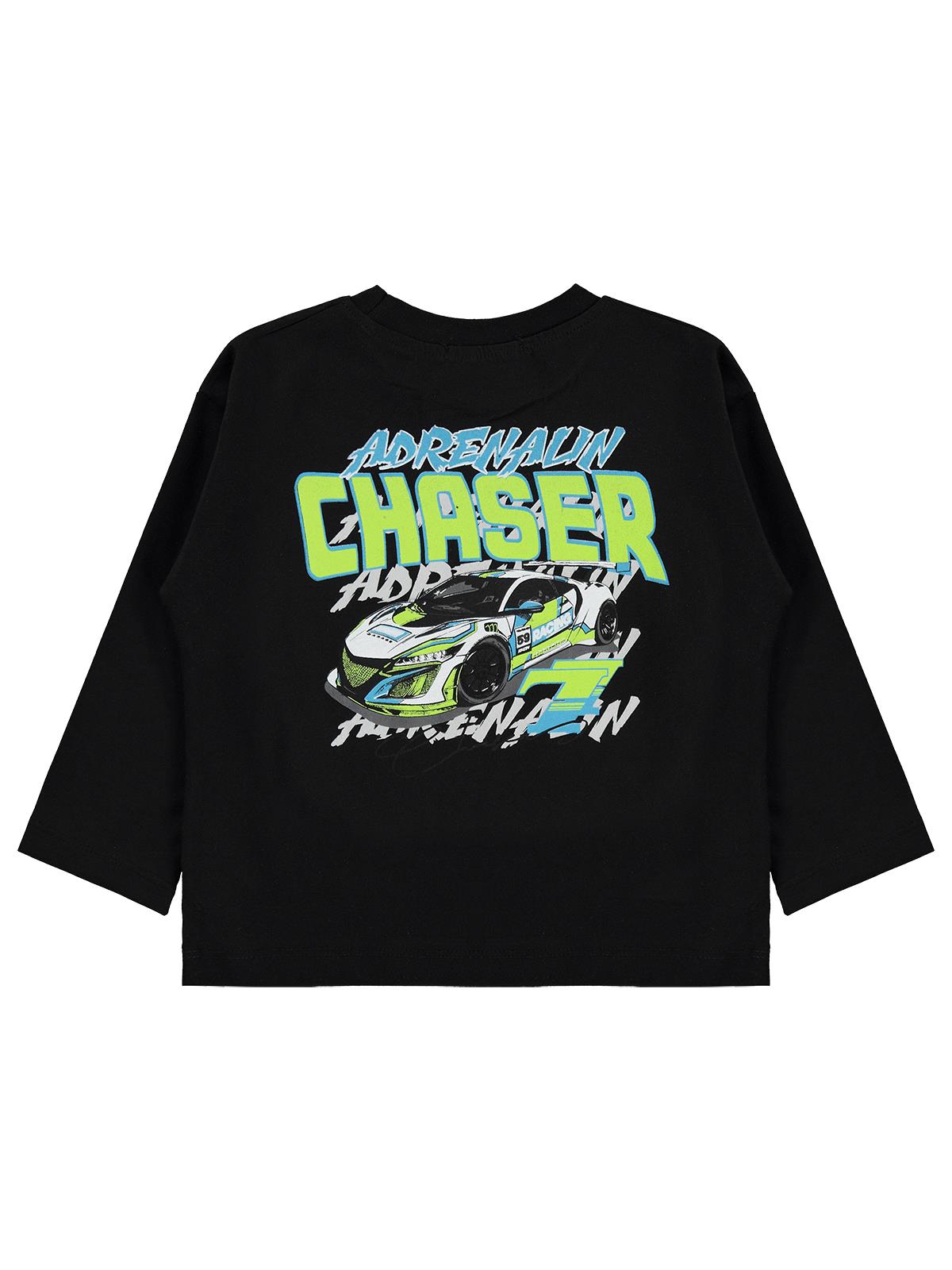 Civil Boys Chaser Araba Baskılı 2-5 Yaş Sweatshirt Km - Siyah
