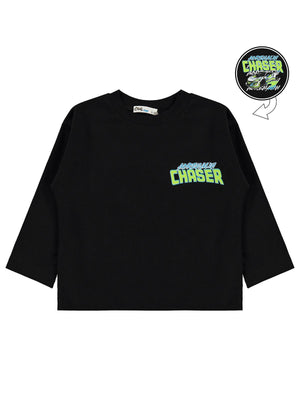 Civil Boys Chaser Araba Baskılı 2-5 Yaş Sweatshirt Km - Siyah