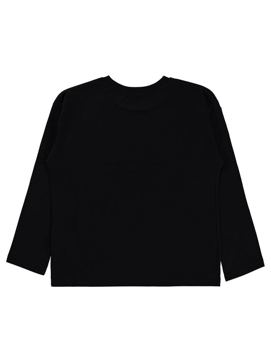 Civil Boys Erkek Çocuk Adventure Baskılı Sweatshirt Km | Süprem Uzun Kol | Okul Kreş ve Günlük Kullanım - Siyah