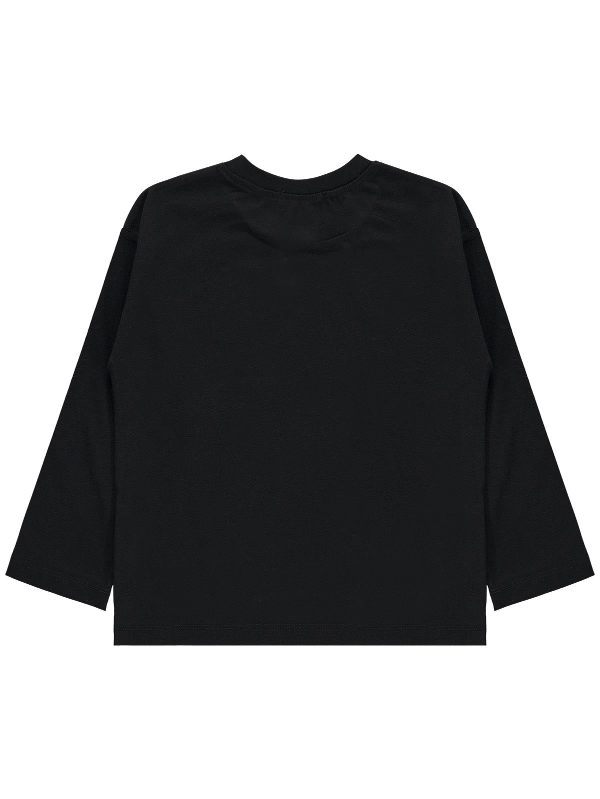Civil Erkek Çocuk 4489 Baskılı Sweatshirt Km | Süprem Uzun Kol | Okul Kreş ve Günlük Kullanım - Siyah