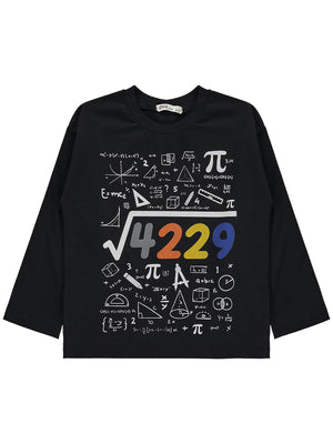 Civil Boys 4489 Baskılı 10-13 Yaş Sweatshirt  - Siyah