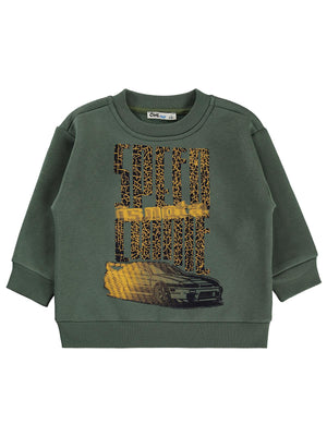 Civil Boys Speed Crıme Baskılı 2-5 Yaş Sweatshirt - Haki