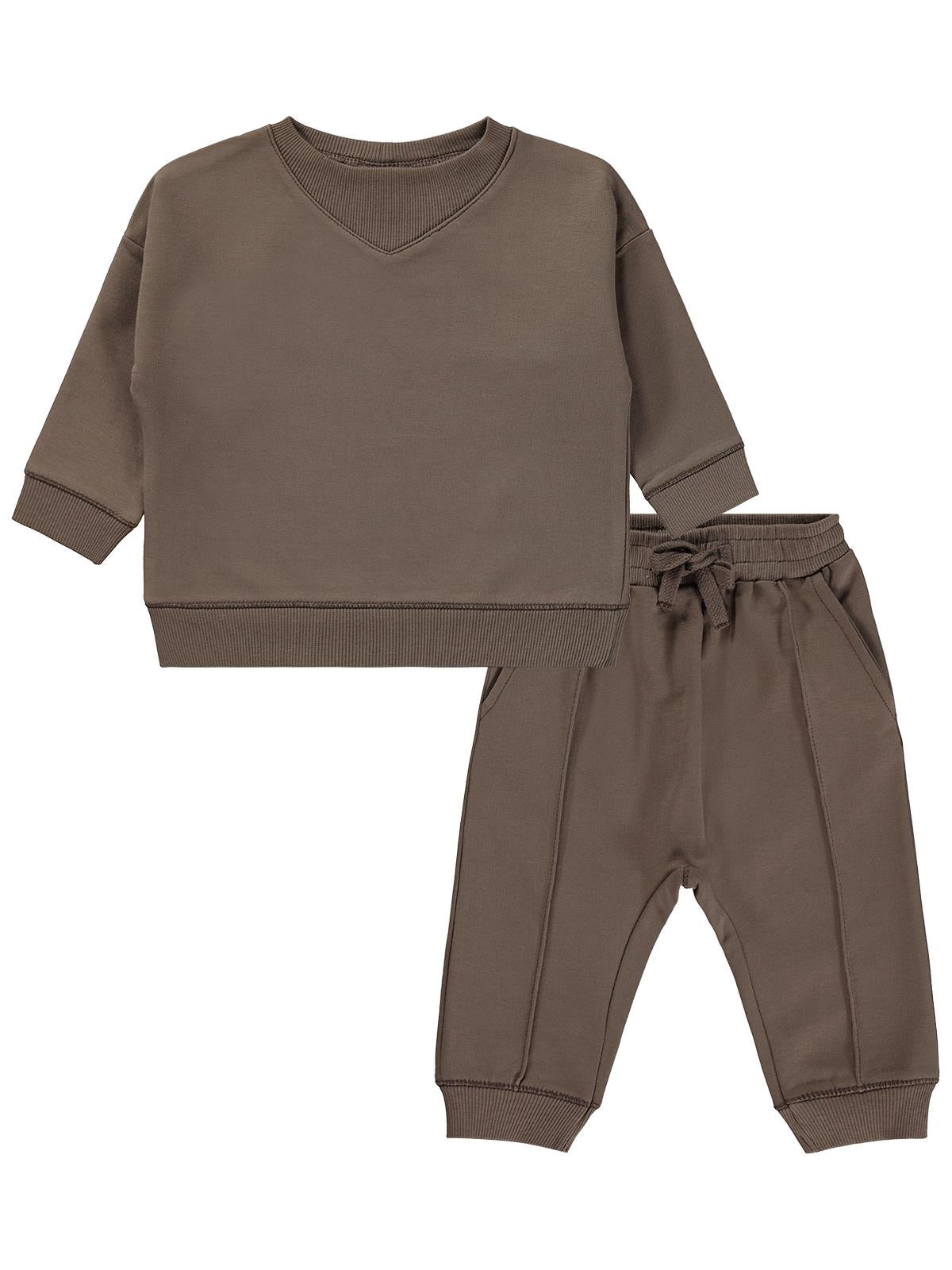 Civil Baby Basic 6-18 Ay Takım - Kahverengi
