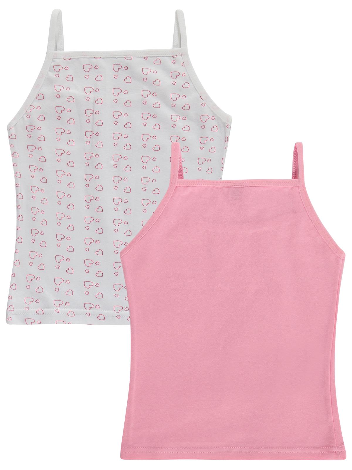 Civil Girls Cute Kalp 2-12 Yaş Kız Çocuk 2'li Atlet