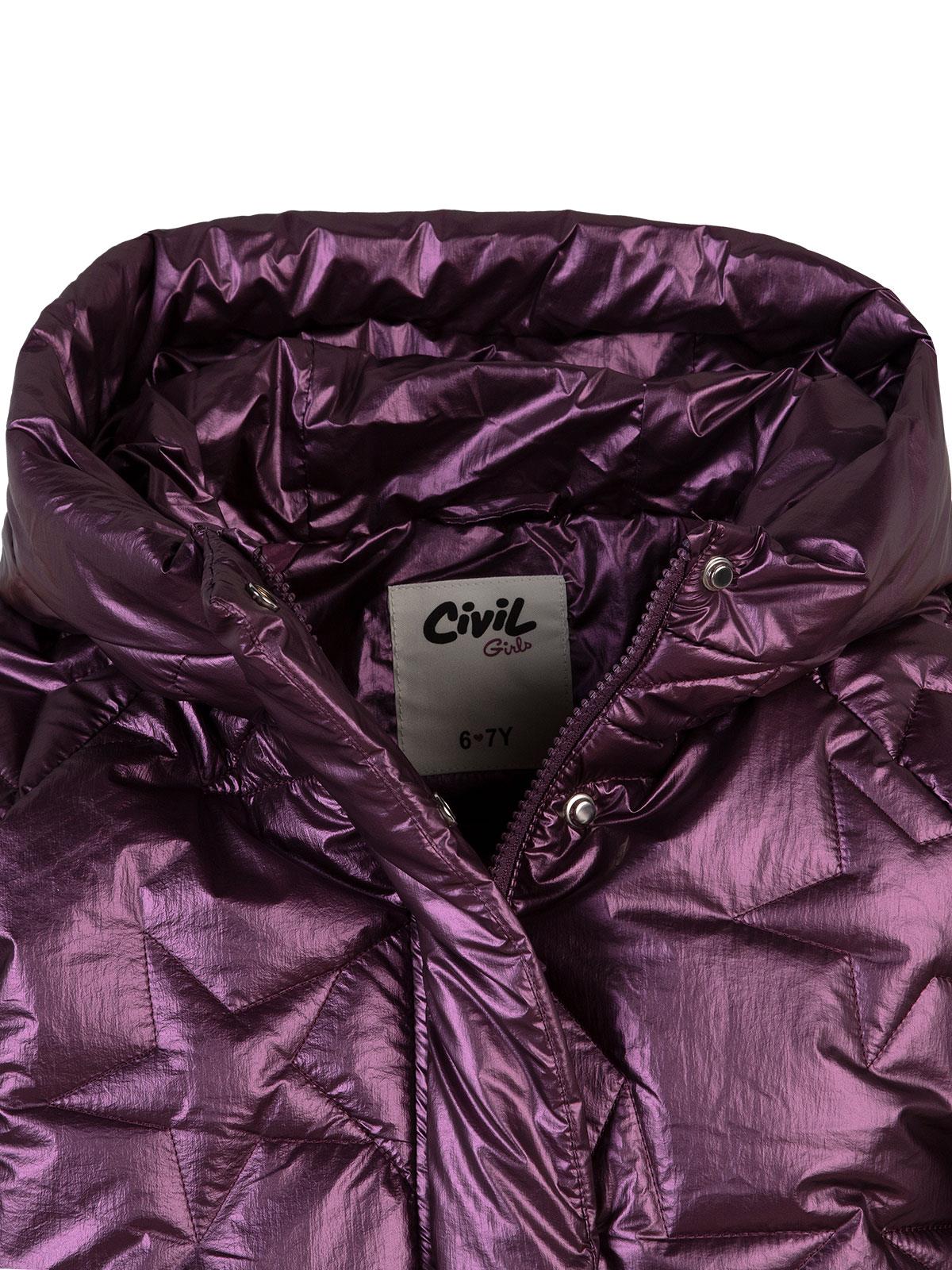 Civil Girls Yıldız Kapitone 6-9 Yaş Mont - Lila