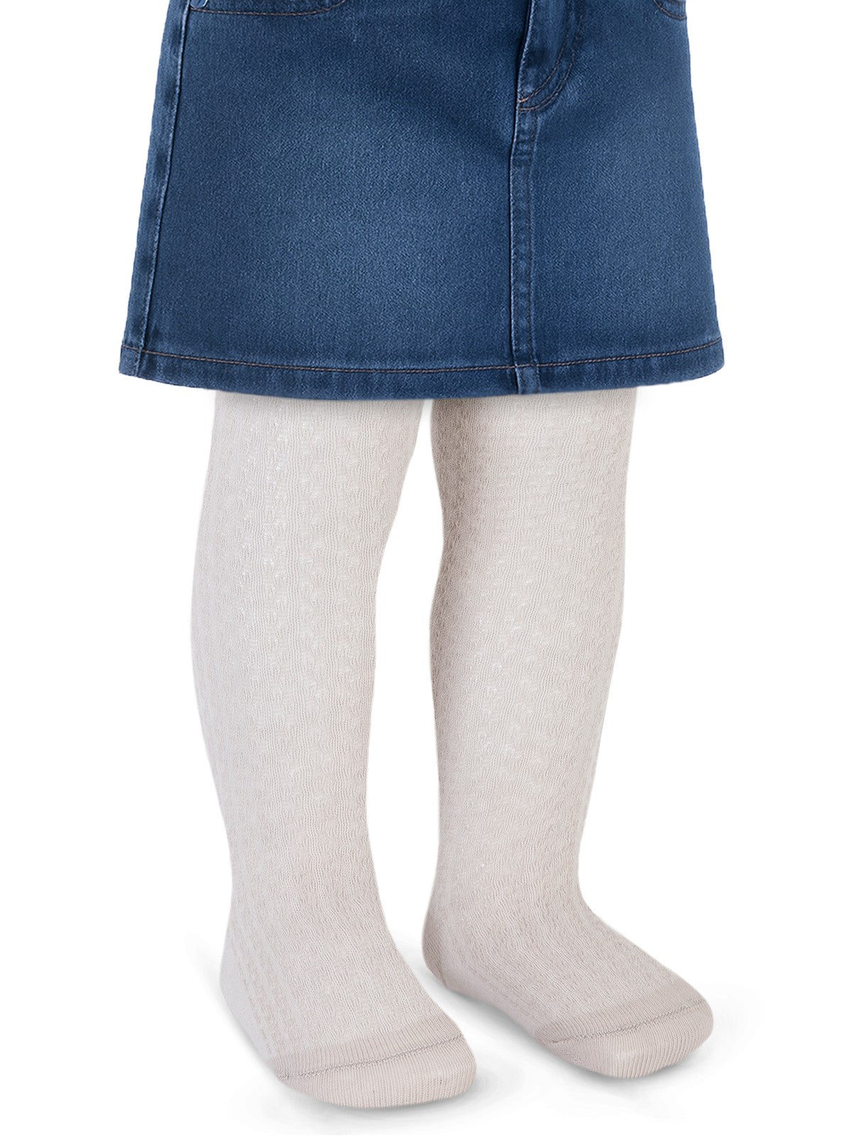 Civil Baby Lacoste Basic 6- Bebek Kız Külotlu Çorap - Gri