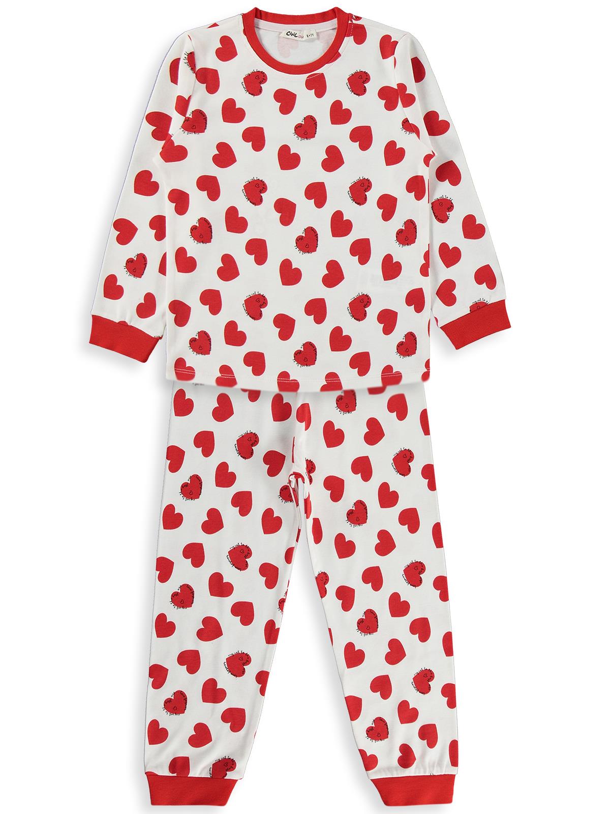 Civil Girls Kalpli 10-13 Yaş Pijama Takımı - Kırmızı