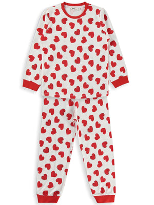 Civil Girls Kalpli 6-9 Yaş Pijama Takımı - Kırmızı