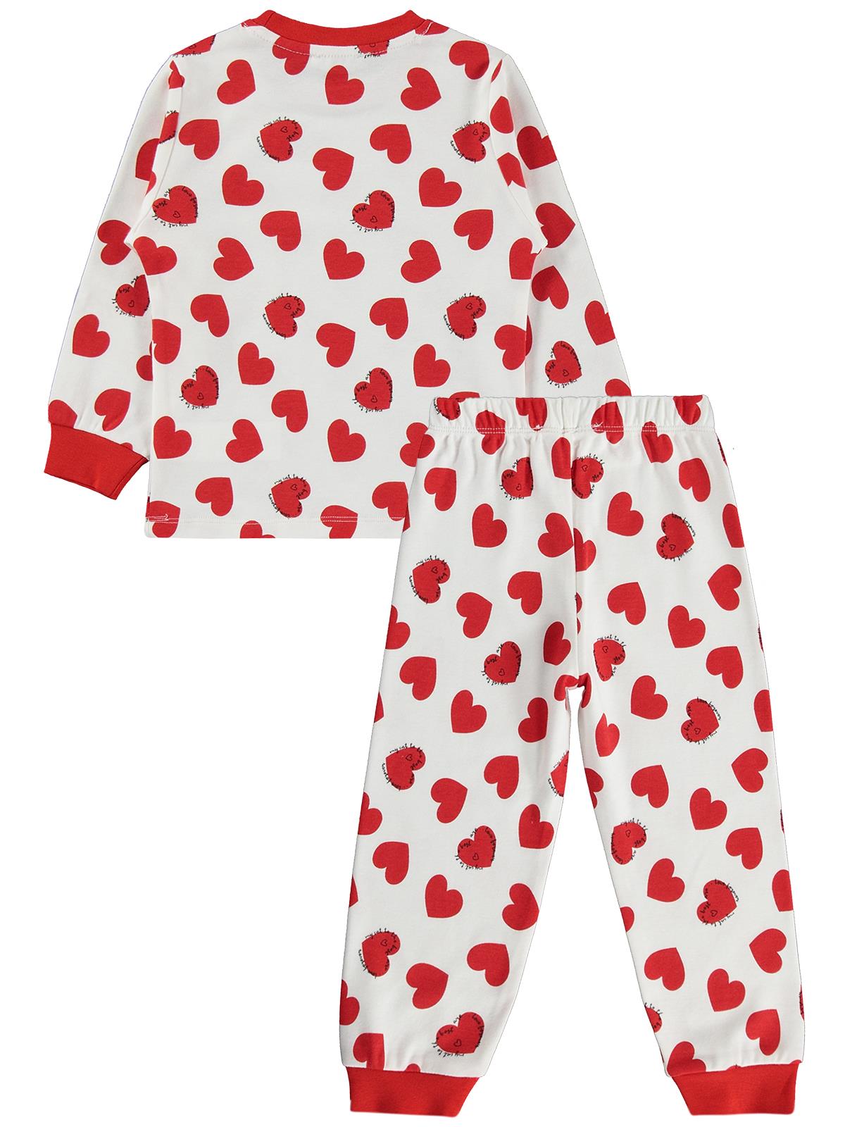 Civil Girls Kalpli 2-5 Yaş Pijama Takımı - Kırmızı