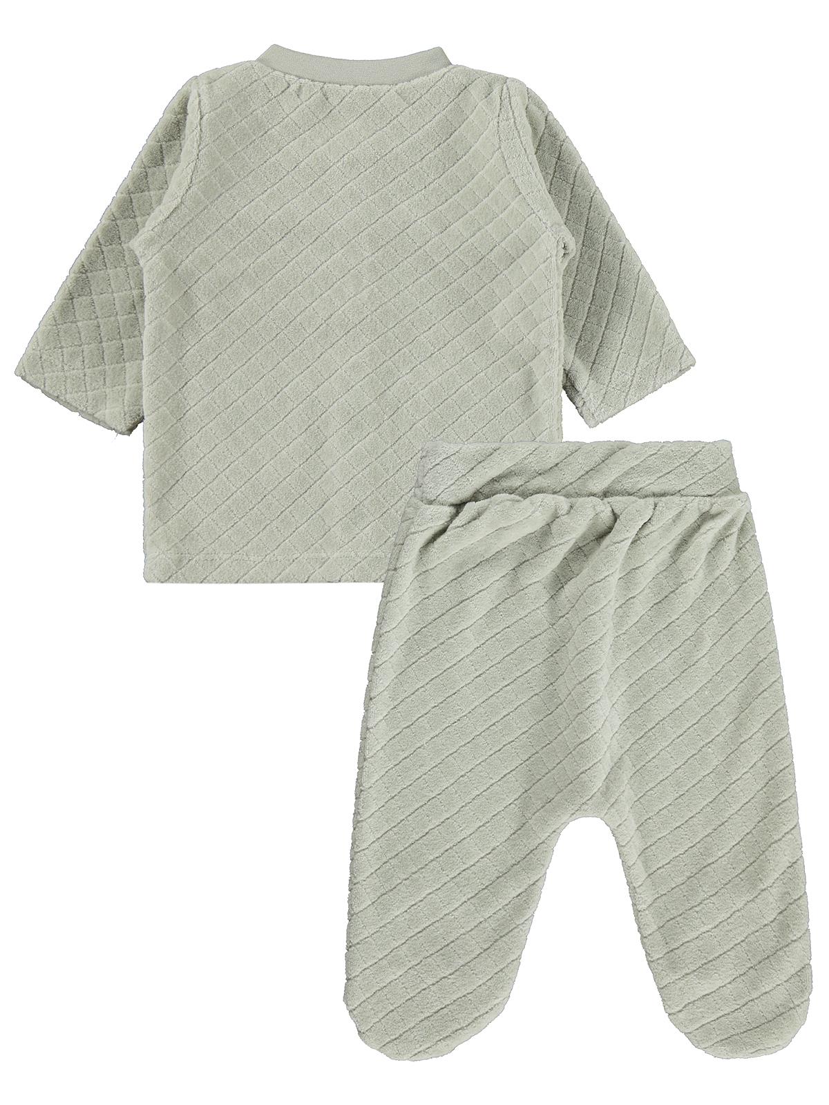 Civil Baby Ayıcık Nakışlı 1-9 Ay Pijama Takımı - Haki