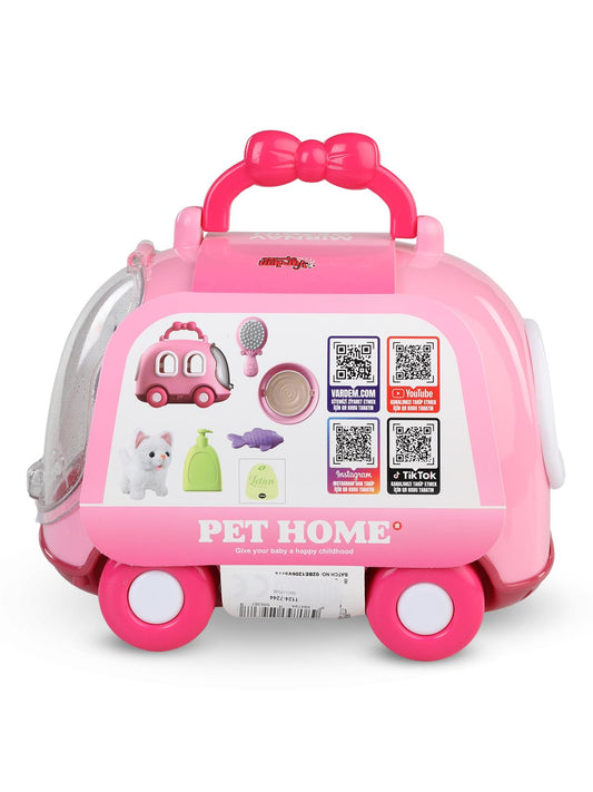 Vardem Tasıma Cantalı Seslı Hareketlı Kedı - Pembe