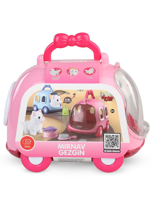 Vardem Tasıma Cantalı Seslı Hareketlı Kedı - Pembe