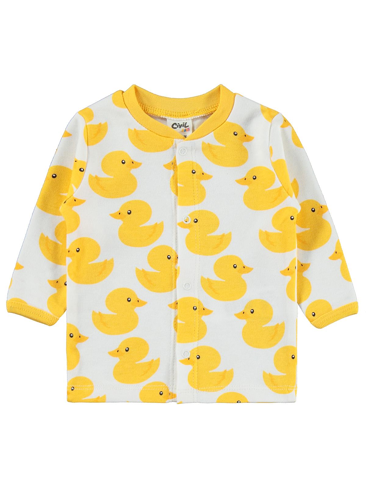 Civil Baby Yavru Ördek Empirme 1-9 Ay Pijama Takımı - Ekru