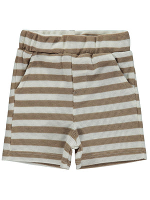 Civil Baby Çizgili 6-18 Ay Şort - Kahve