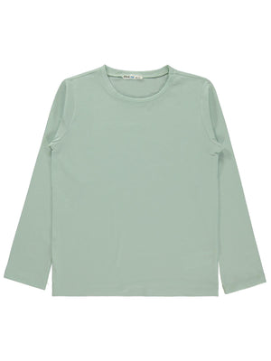 Civil Boys Erkek Çocuk Basic Sweatshirt | Likralı Süprem Uzun Kol | Okul Kreş ve Günlük Kullanım - Yeşil
