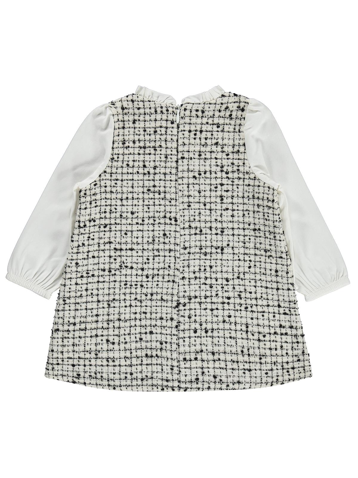 Civil Baby Beyaz Kollu 6-18 Ay Elbise - Siyah