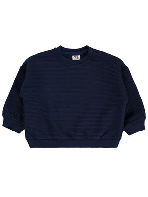 Civil Baby Düz Petek 6-18 Ay Sweatshirt - Lacivert