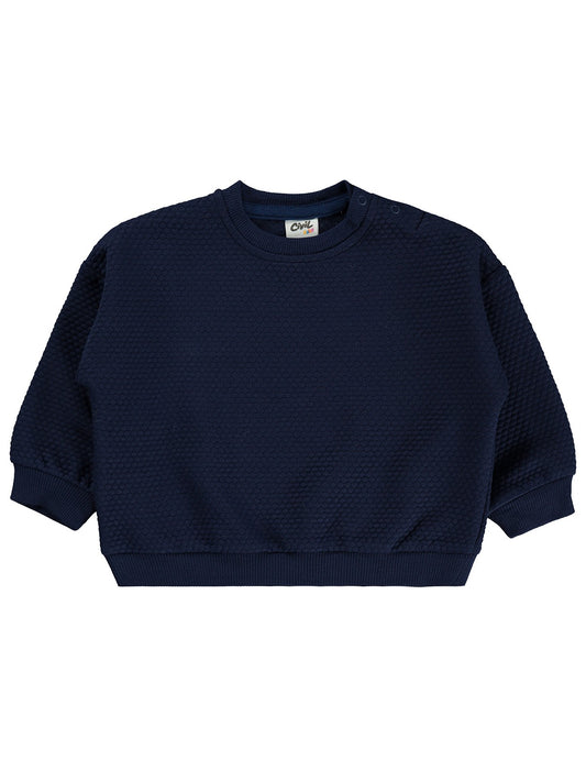 Civil Baby Düz Petek 6-18 Ay Sweatshirt - Lacivert