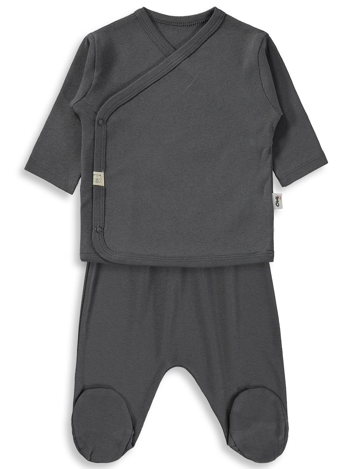 Civil Baby 3'Lü Basic  Zıbın Takımları - Gri