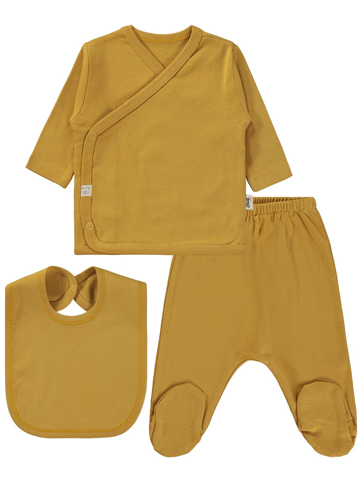 Civil Baby 3'Lü Basic  Zıbın Takımları - Hardal